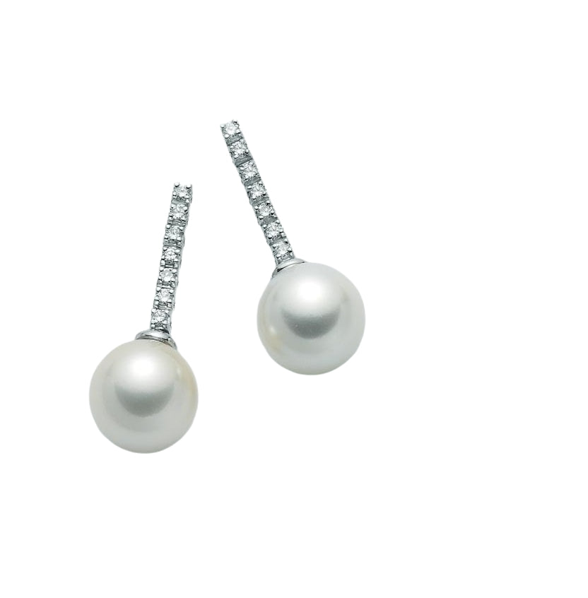 Orecchini Donna Nimei ORO 750 Perle con  diamanti PER904